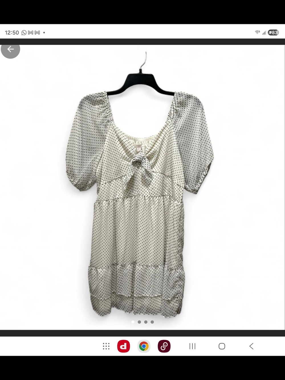 LC Lauren Conrad White Dress with Black Polka Dots